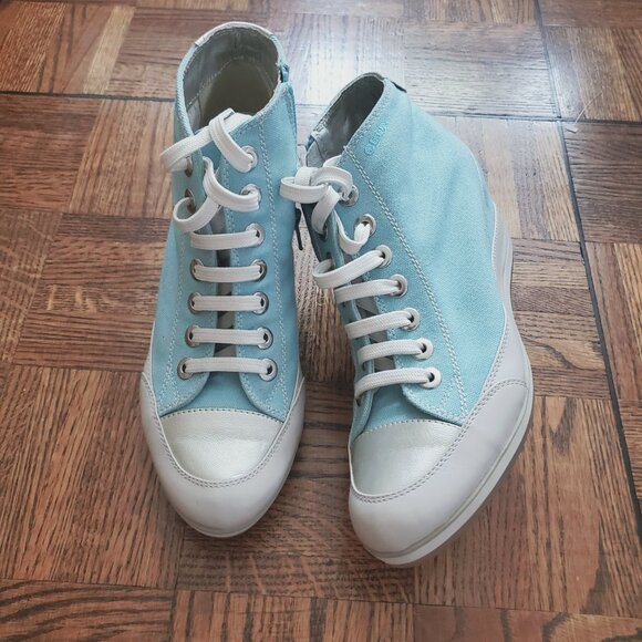 Vintage Geox Europe Limited Edition Retro Hi-top Wedge Trainers - Picture 1 of 10